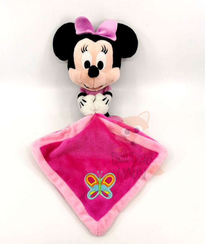  - minnie souris - peluche avec rose papillon 
